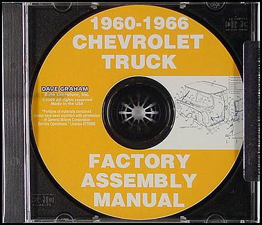 1960-1966 Chevrolet and GMC Pickup Truck Assembly Manual on CD-ROM