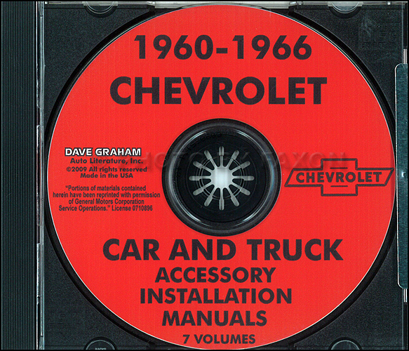 1960-1966 Chevrolet Car & Truck Accessory Installation Manuals on CD-ROM