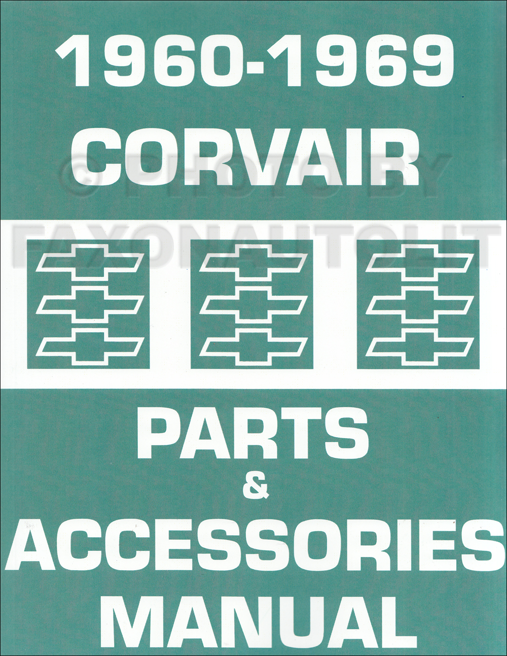 1960-1969 Chevrolet Corvair Parts Book Reprint