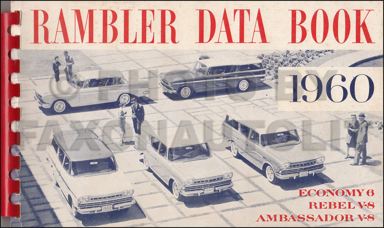 1960 AMC Data Book Original Rambler 6 Rebel V8 Ambassador