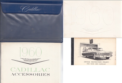 1960 Cadillac Owner's Manual Original Package with Case, Accessory Brochure, and Warranty