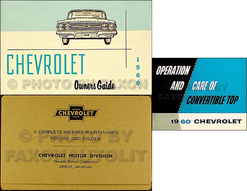 1960 Chevrolet Impala Convertible Owner's Manual Set