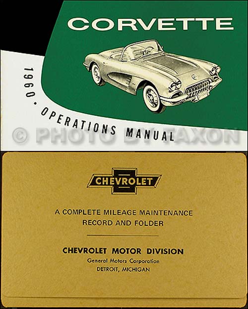 1960 Corvette Owner's Manual Reprint Package