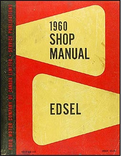1960 Edsel Canadian Repair Manual Original 