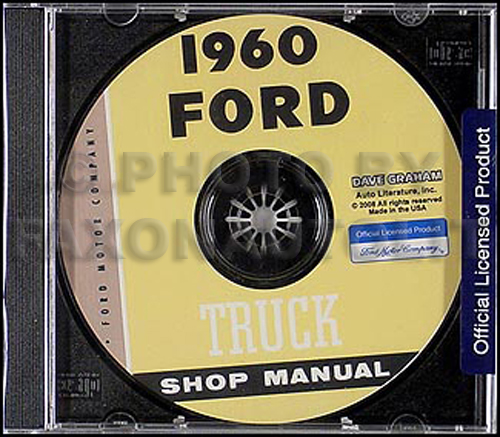 1960 Ford Pickup and Truck Shop Manual CD-ROM 