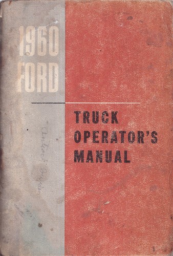 1960 Ford Pickup & Truck Owner's Manual Original