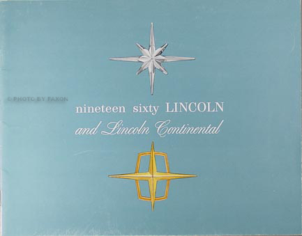 1960 Lincoln, Premier, & Continental Sales Catalog Original