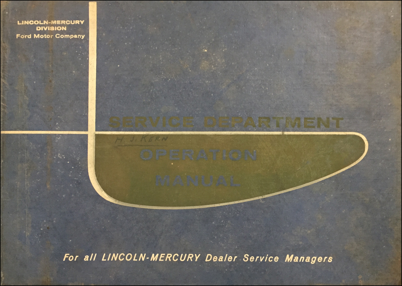 1960 Lincoln/Mercury Service Department Operation Manual Dealer Album Original