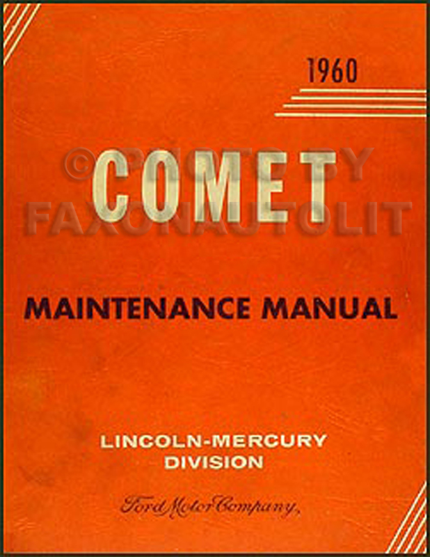 1960 Mercury Comet Repair Manual Original