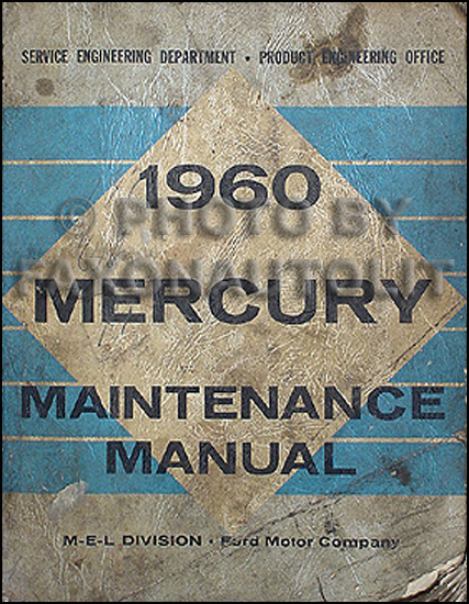 1960 Mercury Repair Shop Manual Original