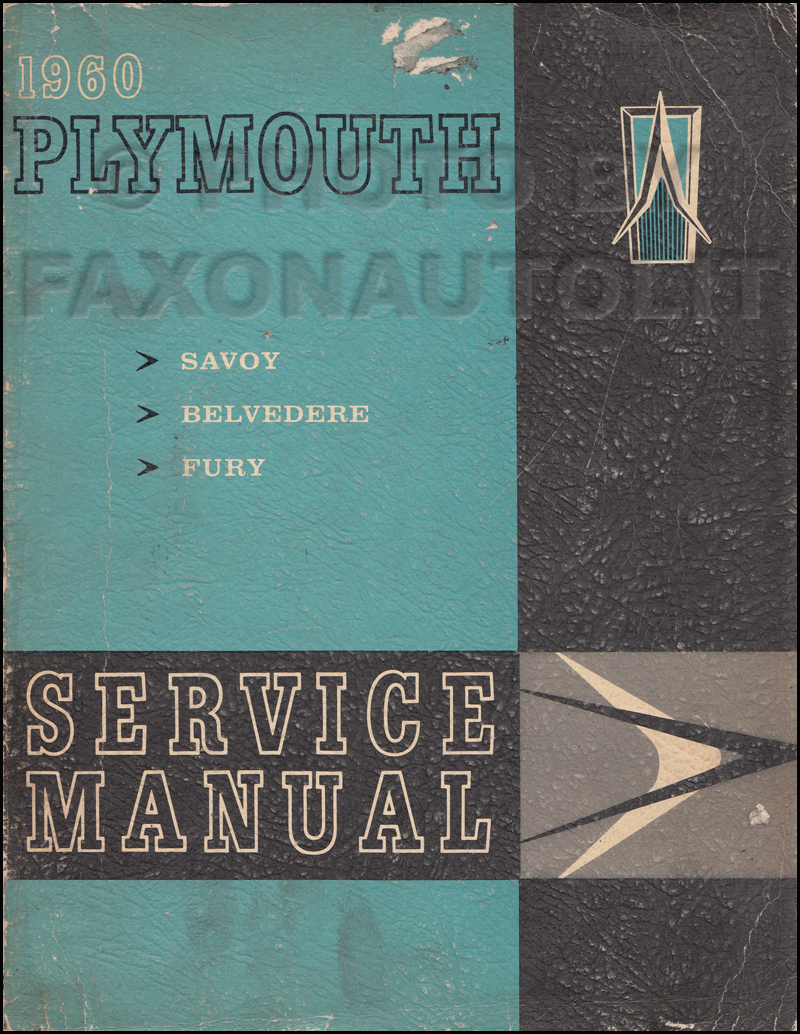 1960 Plymouth Shop Manual Original--All Models