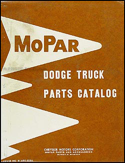 1961-1962 Dodge Pickup and Truck Parts Book Original