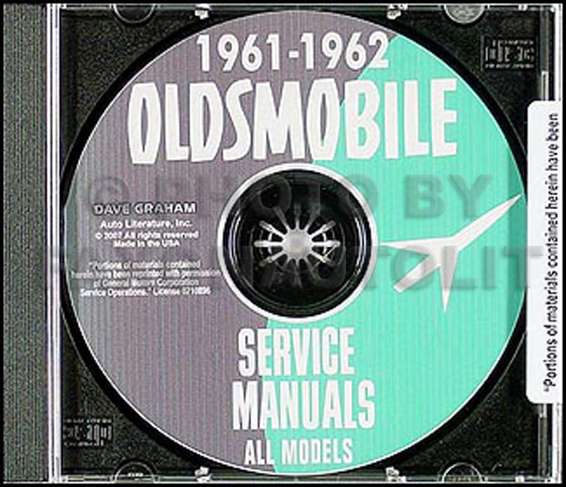 1961-1962 Oldsmobile Super 88 Fiesta F85 Starfire Shop Manuals & Parts Books CD 