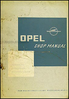 1961-1962 Opel Repair Manual Original 