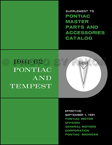 1961-1962 Pontiac Illustrated Master Parts & Accessories Book Reprint