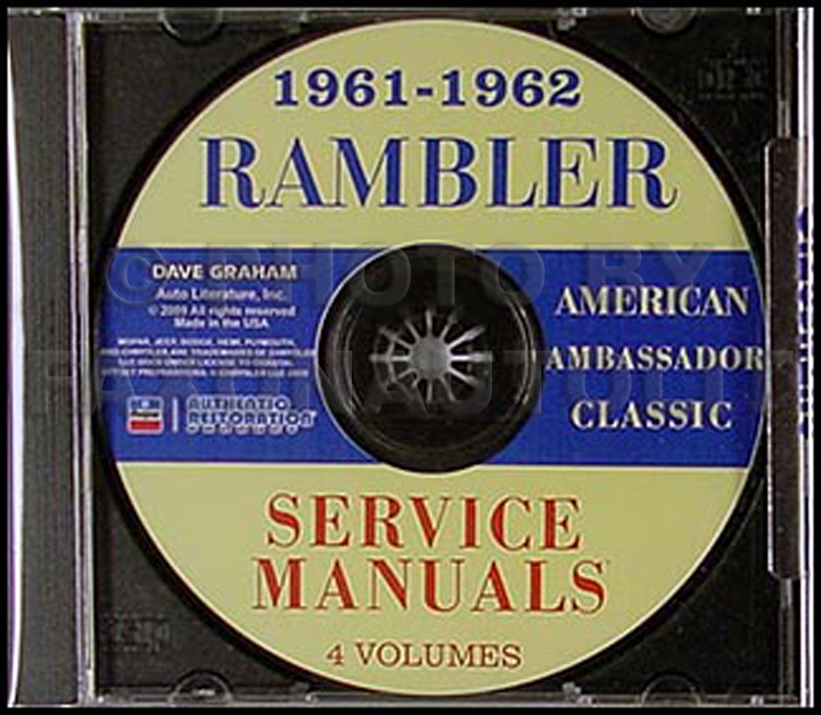 CD-ROM 1961-1962 AMC Rambler Shop Manual Set