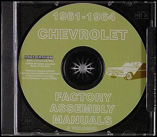 CD-ROM 1961-1964 Chevrolet Car Assembly Manual