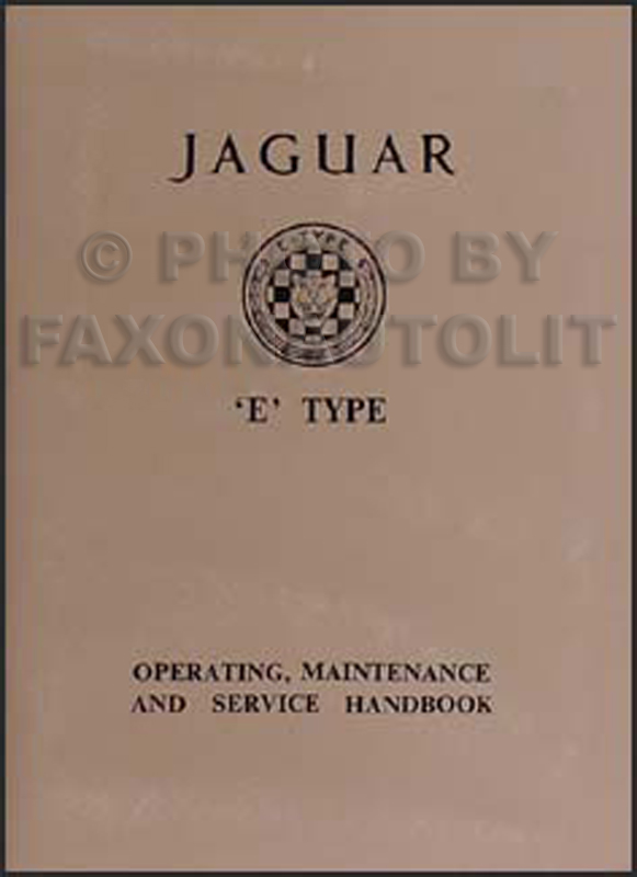 1961-1964 Jaguar XK-E 3.8 Owner's Manual Reprint