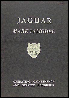 1961-1964 Jaguar Mark 10 Owner's Manual Original