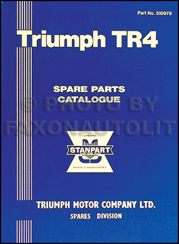1961-1964 Triumph TR4 Parts Catalog Reprint