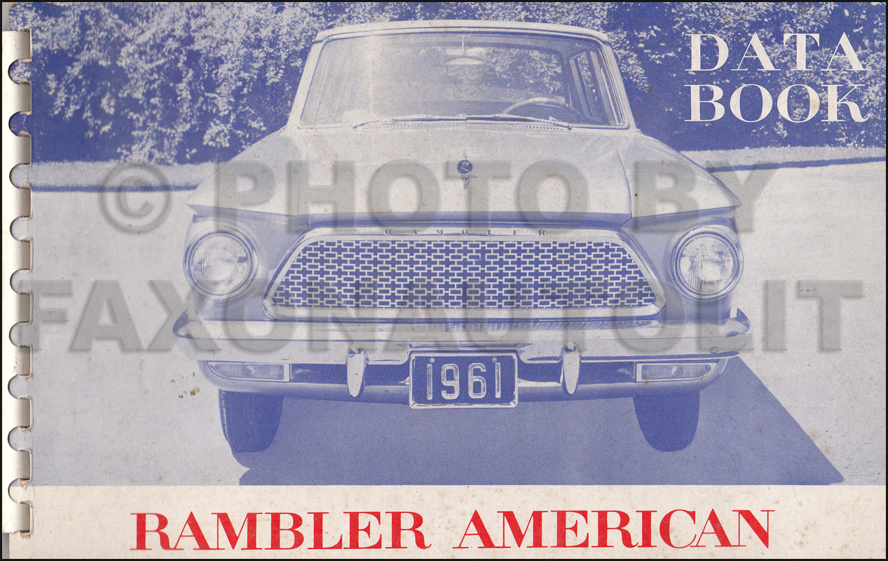 1961 AMC Data Book Original Rambler American