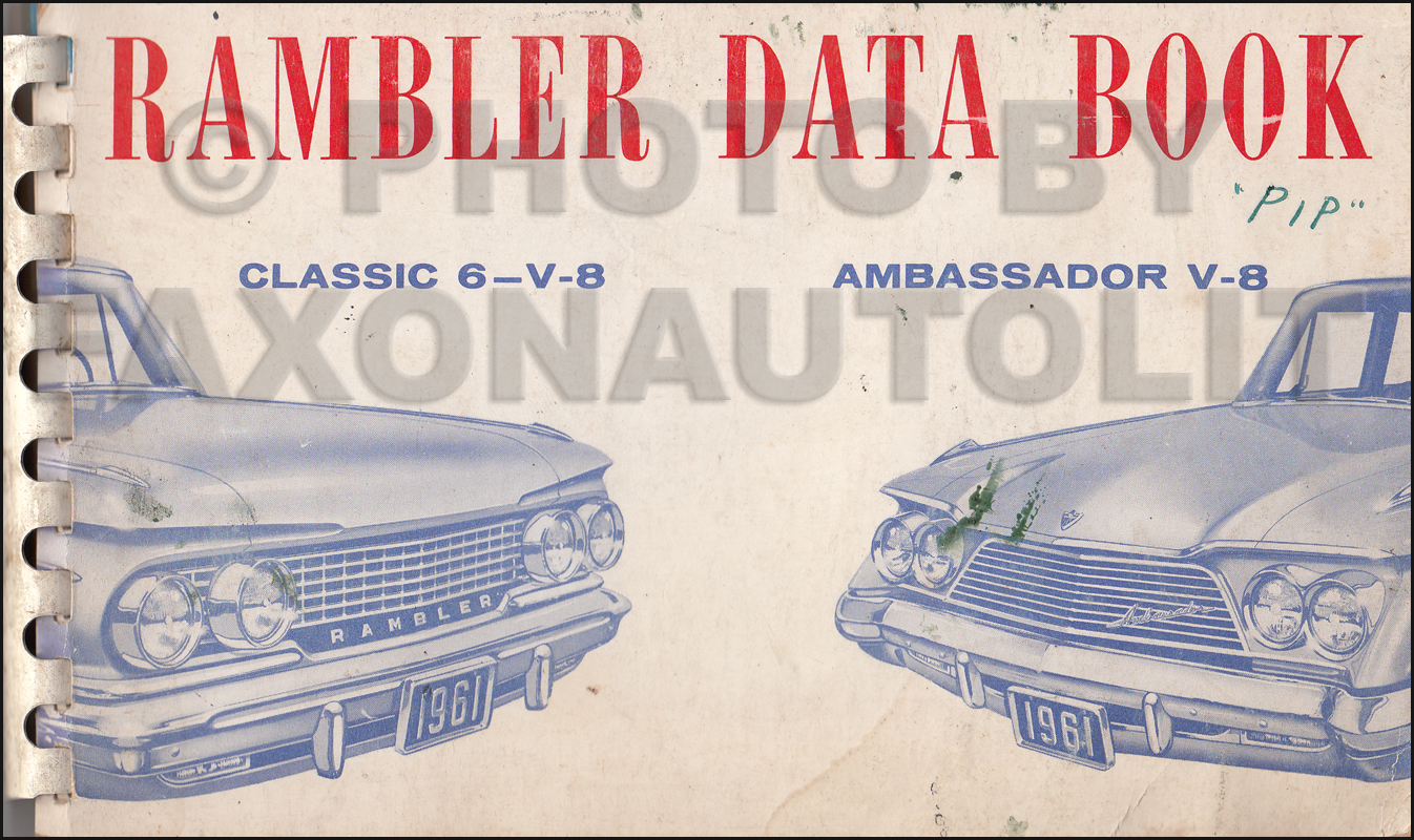1961 AMC Data Book Original Rambler Classic Ambassador