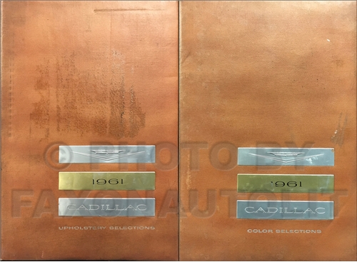 1961 Cadillac Color and Upholstery Albums Large 2 Book Set