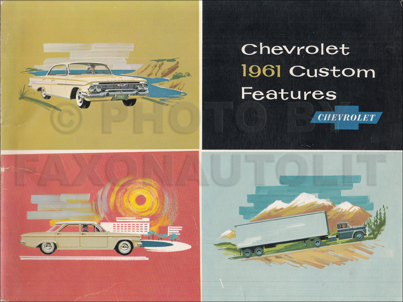 1961 Chevrolet Custom Feature Accessories Dealer Album Original