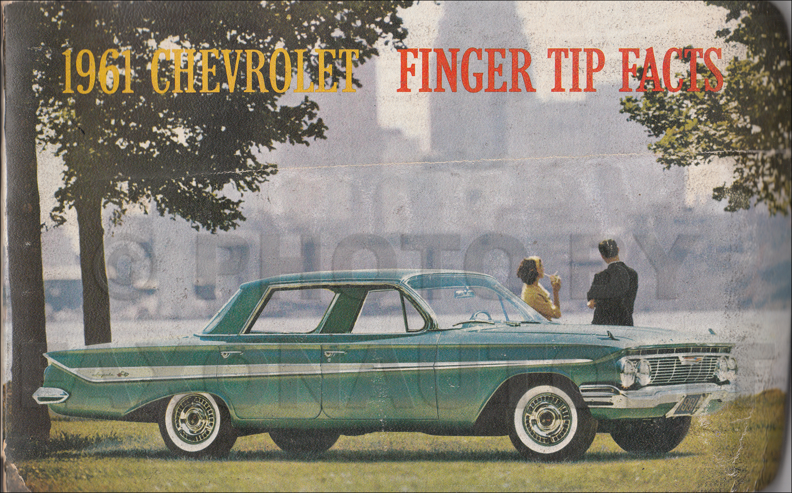 1961 Chevrolet Car Finger Tip Facts Book Dealer Album Original