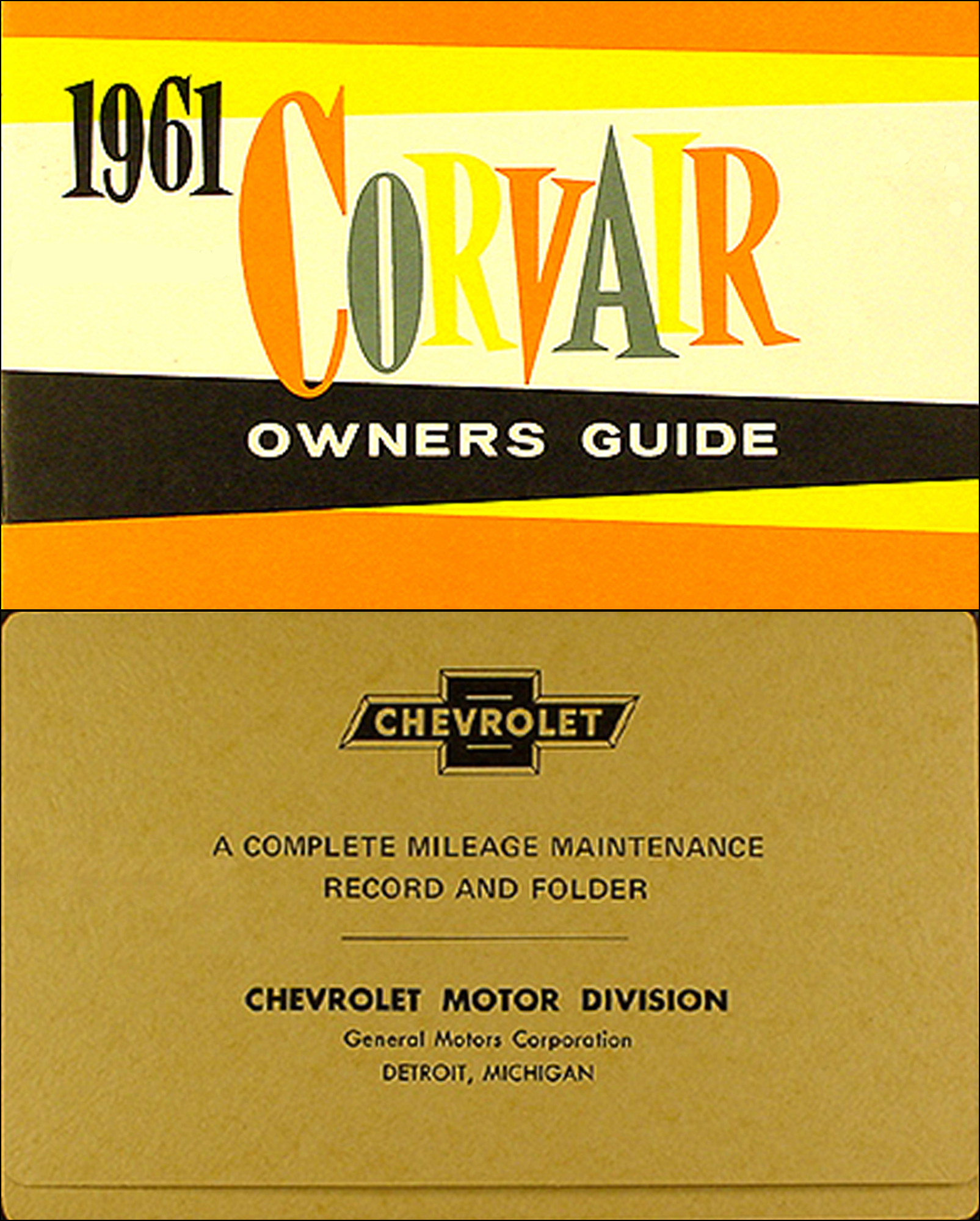 1961 Corvair & Monza Owner's Manual Package Reprint