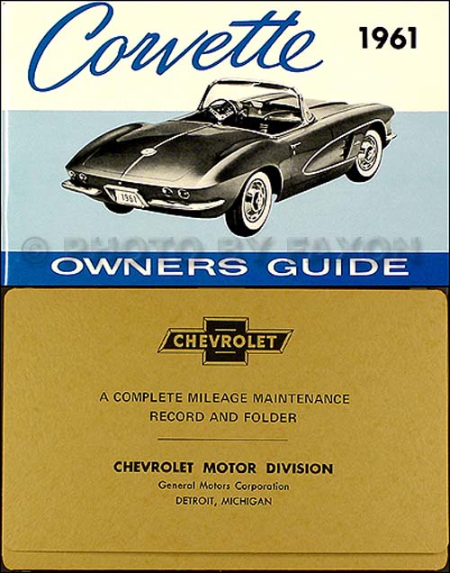 1961 Corvette Owner's Manual Reprint Package