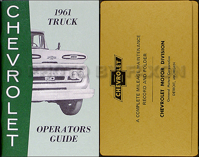 1961 Chevrolet Pickup & Truck Reprint Owner's Manual Package