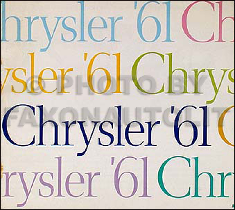 1961 Chrysler Original Sales Catalog New Yorker/Newport/Windsor