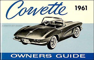 1961 Corvette Reprint Owner's Manual