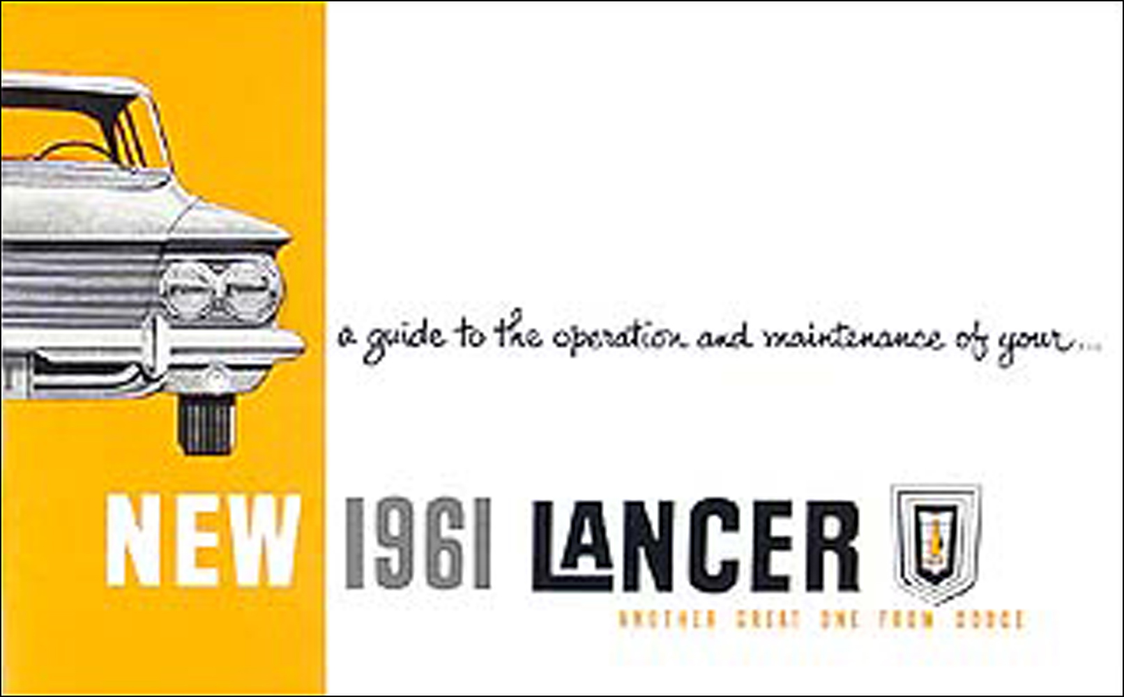 1961 Dodge Lancer Reprint Owner's Manual 61 170/770
