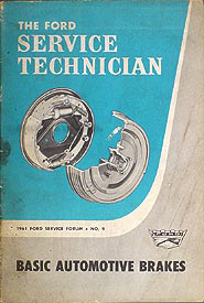 1961 Ford Brakes Service Training Manual Original