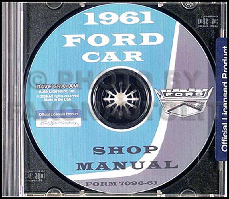 1961 Ford Car Shop Manual on CD-ROM 