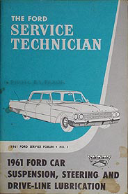 1961 Ford Car Lubrication Guide Service Training Manual Original