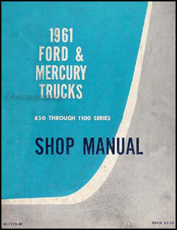 1961 Ford Mercury Heavy 850-1110 Truck Canadian Repair Shop Manual Original