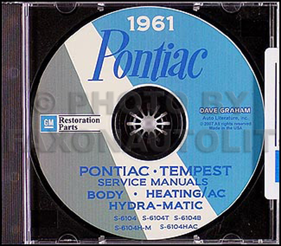 1961 Pontiac CD Shop Manual with Body, Hydra-Matic, & A/C Manuals 
