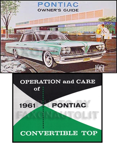 1961 Pontiac Bonneville and Catalina Convertible Owner's Manual Set