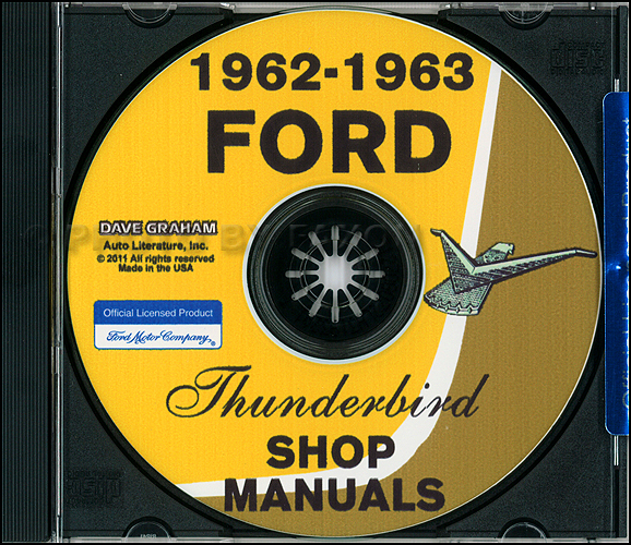 1962 1963 Ford Thunderbird CD-ROM Repair Shop Manual T-bird
