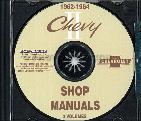 1962-1964 Chevy II and Nova Repair Shop Manual on CD-ROM