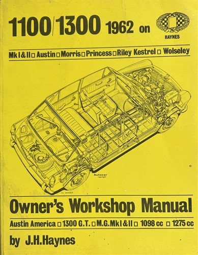 Haynes Owner’s Workshop Manual BLMC 1100 & 1300 1962-1971