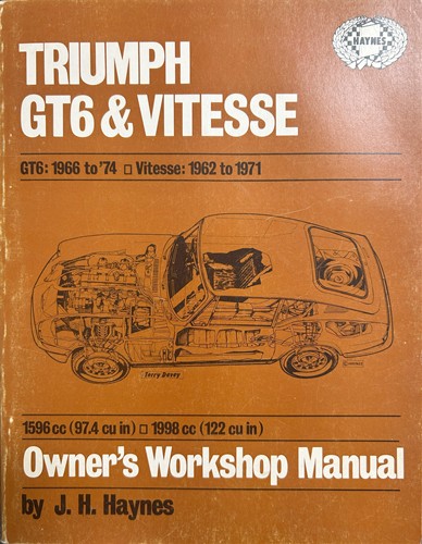 Haynes Owner’s Workshop Manual Triumph GT6 and Vitesse 1962-1974