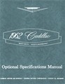 1962 Cadillac Optional Specifications Manual Reprint
