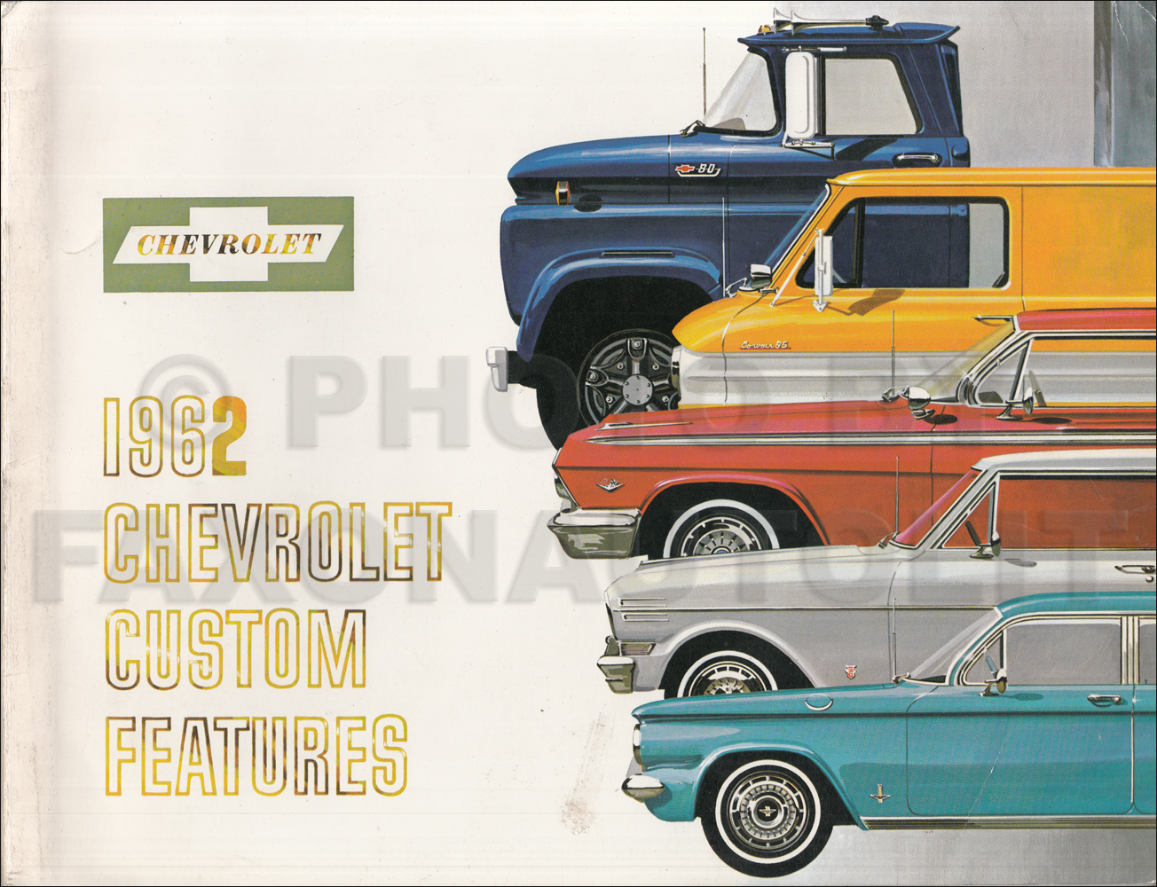 1962 Chevrolet Custom Feature Accessories Dealer Album Original