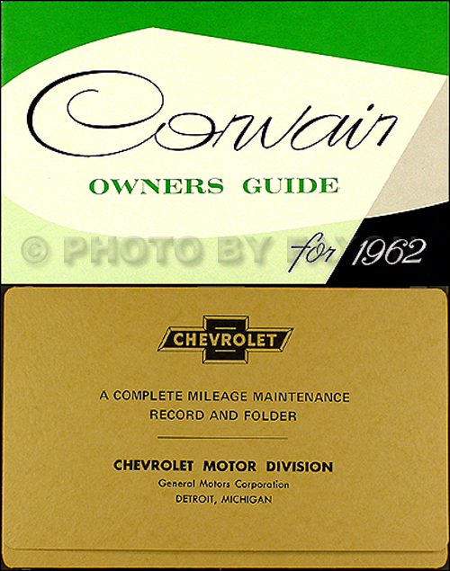 1962 Corvair and Monza Owner’s Manual Package Reprint