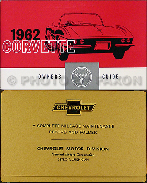 1962 Corvette Owner's Manual Reprint Package