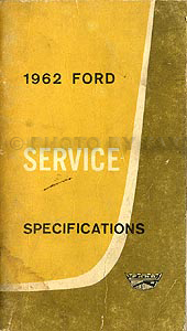 1962 Ford Car and Truck Original Specifications Manual Original